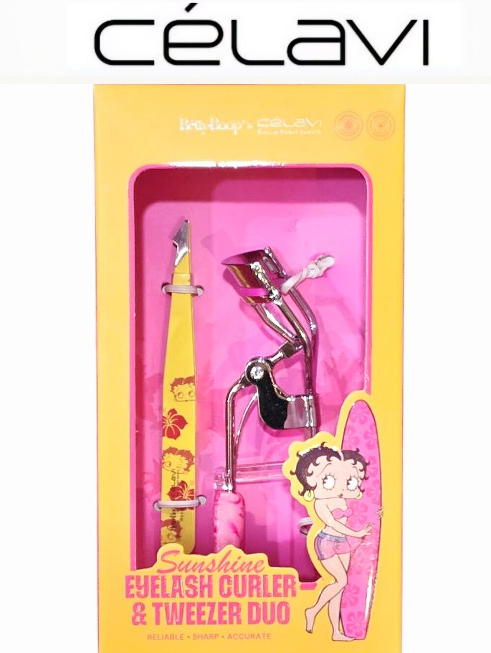 Celavi X Betty Boop Sunshine Eyelash Curler & Tweezer Duo
